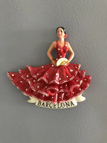Vista 7 de 3D Flamenco Bailarín Barcelona España Imán Refrigerador Imán Viaje Pegatina Recuerdos, Resina Hogar Y Cocina Decoración, España Imán De Nevera De
