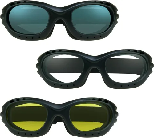 Vista 9 de Bikershades Gafas de Seguridad para Motocicleta para Hombre y Mujer. Lentes Polarizadas, Humo, Azul Espejado u Naranja, Lentes Amarillos