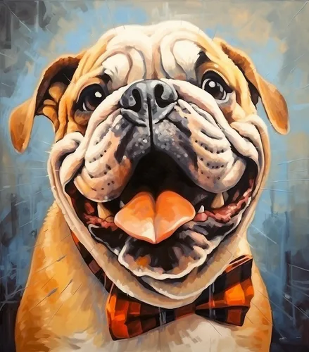 Vista 5 de ZMHZMY Kits de pintura por números, Bulldog inglés, bricolaje, lienzo digital, pintura al óleo, decoración artística para adultos principiantes