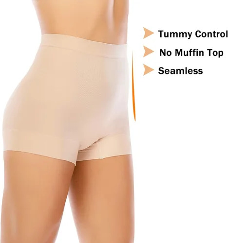 Vista 4 de Womens Seamless Shaping Boyshorts Panties Tummy Control Underwear Slimming Shapewear Shorts