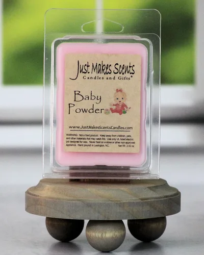 Vista 2 de Paquete de 2 – Cera de soja perfumada con aroma a polvo para bebé Just Makes Scents