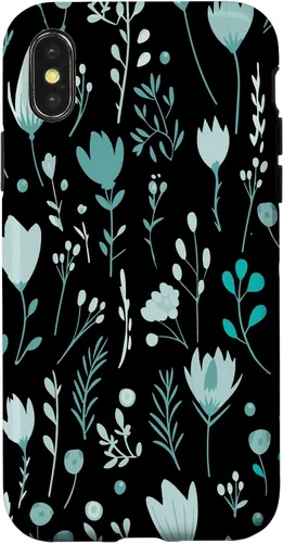 Vista 5 de Teal Floral Flowers Wildflowers Garden Botanical Love Case for iPhone 17