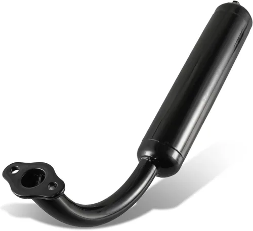 Vista 6 de Tubo de escape negro de 1.575 in para bicicleta motorizada de 49 cc, 50 cc, 60 cc, 66 cc, 80 cc, 2 tiempos