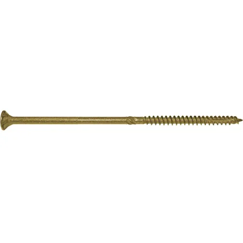 Vista 8 de Tornillo Torx/Star de madera de estrella dorada extra largo de 14 x 5 pulgadas (1 libra – 30 aprox. de tornillo) – Tornillos de madera multiusos