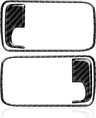 Vista 3 de Adhesivos para manija de puerta interior de coche para 2008 2009 2010 2011 2012 2013 2014 Dodge Challenger accesorios de fibra de carbono pegatinas