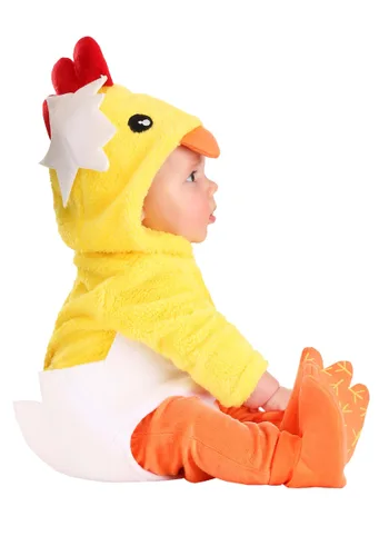 Vista 3 de Disfraz Infantil de Pollo Saliendo del Huevo Multicolor