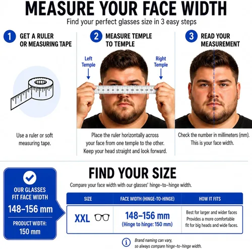 Vista 8 de AI Smart Glasses with ChatGPT, Bluetooth Audio Sunglasses for Big Heads-XXL