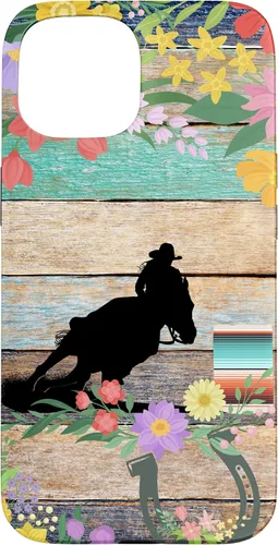 Vista 6 de Cute Serape Spring Flower Rodeo Western Horse Barrel Racing Case for iPhone 17