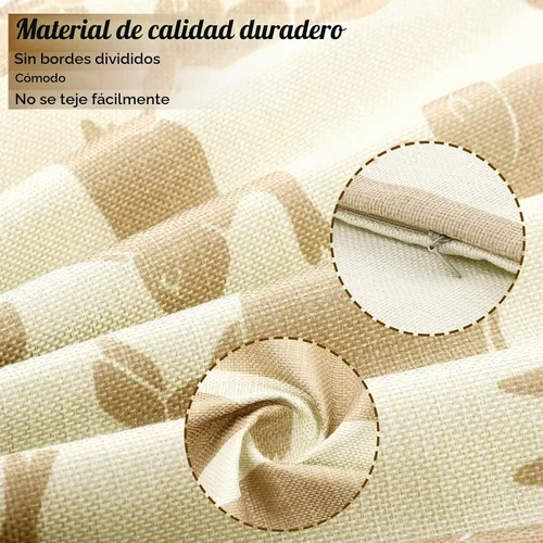 Vista 4 de BOAO 4 fundas de almohada de lino de Pascua de 18 x 18 pulgadas, funda de cojín de conejo, decoración de granja, funda de cojín para decoración