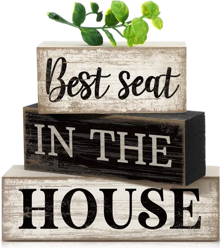 Vista 51 de Moucuny 4 piezas de decoración de mesa de Navidad rosa de chocolate caliente de cacao escalonado, decoración de bandeja escalonada, letrero