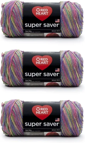 Vista 159 de Red Heart Hilo Super Saver, paquete de 3, estampado artístico, 3 unidades Estampado De Artista