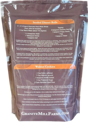 Vista 3 de Granite Mill Farms Harina de centeno orgánica germinada con piedra, 5 lb