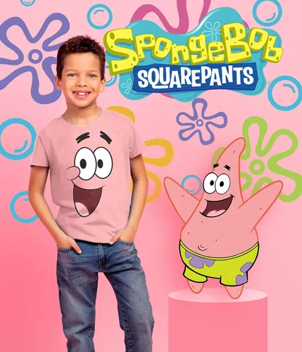 Vista 2 de Camiseta gráfica de Bob Esponja (conjuntos) Patrick Star Calamardo Plancton Gary Camiseta para niños pequeños