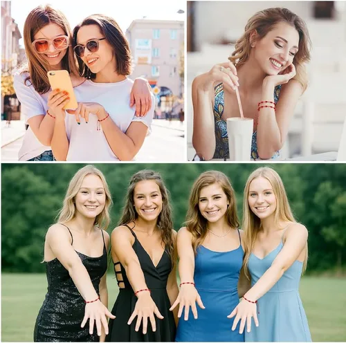 Vista 14 de Pulsera de protección con 7 nudos de protección, pulseras ajustables para mujer