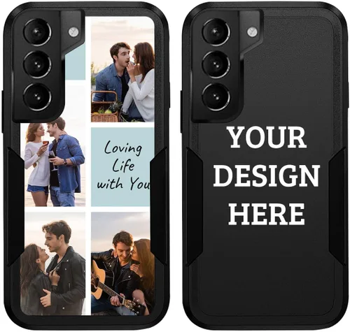 Vista 8 de Funda protectora personalizada con foto para Samsung Galaxy S22 5G, con imagen, texto, logotipo, [probada en caídas de grado militar], resistente