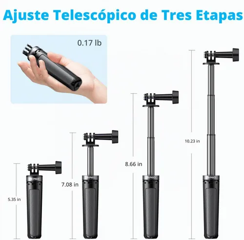Vista 3 de AKASO Brave 4 4K30fps 20MP Cámara de acción WiFi con mini trípode Selfie Stick