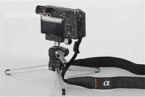 Vista 3 de Leofoto MT-01 + LH-25 - Kit de trípode de mesa con cabezal de bola y abrazadera compatible con Arca/RRS y placa QR