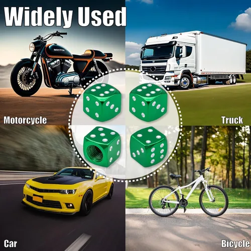 Vista 105 de 4 tapas de válvula de neumático de granada cromada, tapas de válvula de neumático de acero inoxidable para automóviles, camiones, SUV, motocicletas