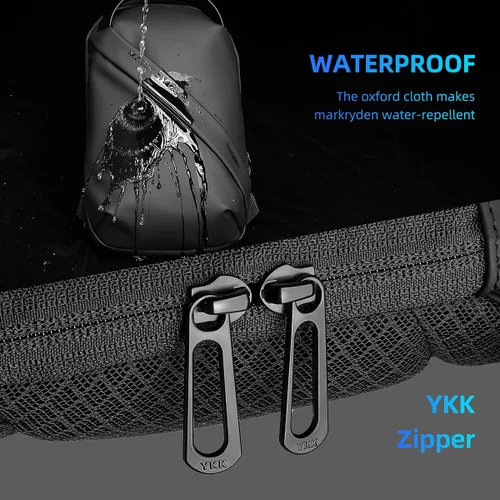 Vista 6 de Muzee Bolso bandolera para mujeres y hombres, mochila de viaje pequeña y ligera, bolsa de pecho con una correa para el pecho para senderismo