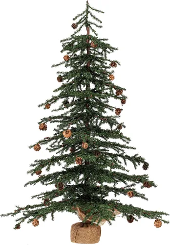 Vista 10 de vickerman Carmel árbol de Pino con conos de pino y 294 Base de PVC en Burlap., Plástico, Sin iluminar, 42
