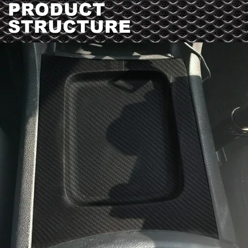 Vista 7 de CNNELL Bisel de la bandeja de la consola de cambios, color negro, compatible con Dodge Charger 2011-2017
