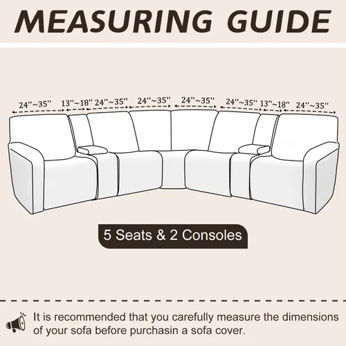 Vista 213 de Arfntevss Fundas de sofá seccional reclinable de terciopelo, Funda de sofá seccional de esquina para sofá reclinable, Funda elástica suave