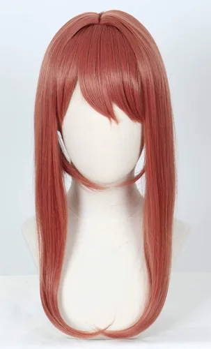 Vista 3 de Linfairy - Peluca de niña, disfraz de Halloween, peluca de cosplay para mujer, peluca larga con lazo blanco
