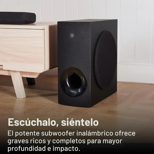 Vista 3 de Barra de sonido YAMAHA SR-B40A Dolby Atmos con subwoofer inalámbrico (Negro)