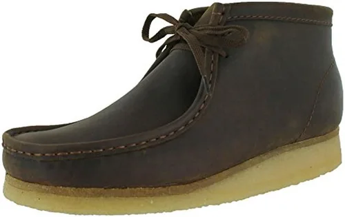Vista 17 de Clarks Wallabee Chukka Botas para hombre cera de abeja cuero