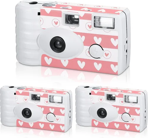 Vista 8 de Paquete de 3 cámaras desechables para boda, cámara de película a color de uso simple con flash cámaras desechables para reuniones de boda, viajes