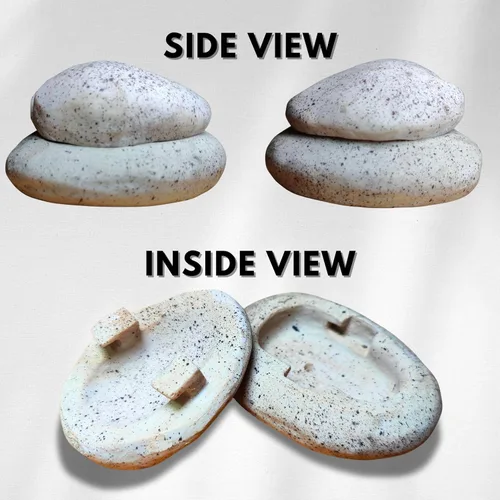 Vista 2 de Caja Oculta para Llaves Vyxara SafeStone - Guardar Llaves de Repuesto al Aire Libre con Diseño Secreto de Piedra Apilada, Dispositivo para Ocultar