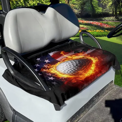 Vista 26 de Fundas de asiento de carrito de golf, mantas para carrito de golf, fundas de asiento de toalla para la mayoría de carritos de golf de 2 asientos