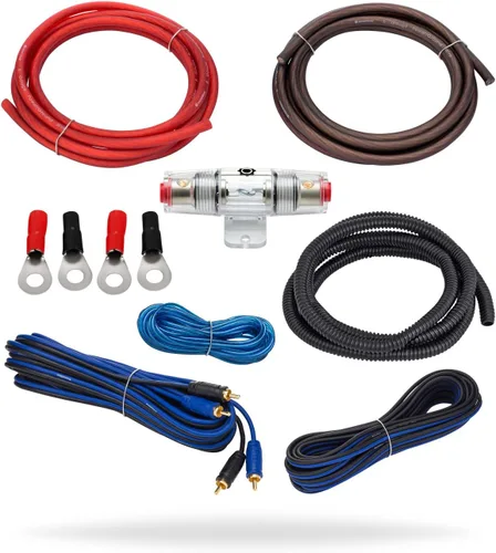 Vista 8 de InstallGear Kit de cableado de amplificador dual calibre 4 - Kit de instalación de amplificador True Spec con cable de tacto suave - Kits de cable