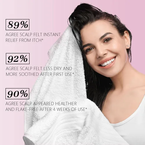 Vista 3 de Champú antifúngico para dermatitis seborreica, foliculitis y psoriasis, champú para la caspa para hombres y mujeres, alivio para el cuero cabelludo