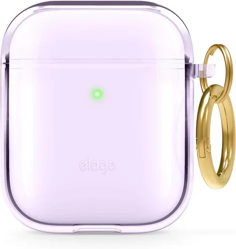 Vista 11 de Elago - Funda con llavero para audífonos AirPods 1 y 2 de Apple Transparente