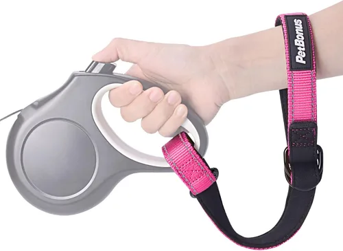 Vista 12 de PetBonus Correa corta para perro, correa de seguridad para correa retráctil para perro, diseño reflectante y mango acolchado suave ajustable, capa