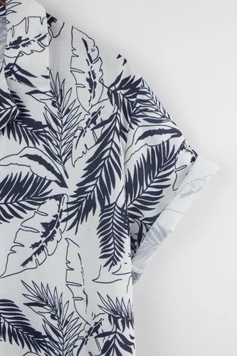 Vista 5 de CONGJI Camisa hawaiana para hombre, camisas de playa tropicales de verano, camisas de manga corta con botones, camisas Aloha casuales con botones