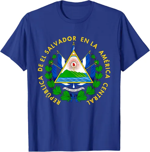 Vista 23 de Camiseta con diseño de emblema de la bandera de El Salvador