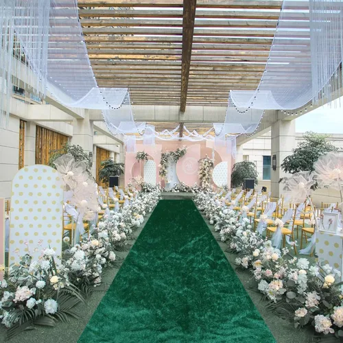 Vista 17 de FUHSY Camino de pasillo negro de 15 x 2 pies para boda, para exteriores, interiores, iglesia, pasillo, alfombra para fiesta, corredores negros