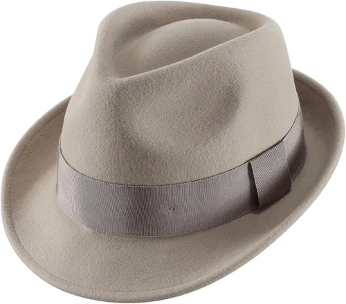 Vista 60 de Home Prefer Sombrero de invierno de fieltro de lana para hombre Sombrero de ala corta Fedora