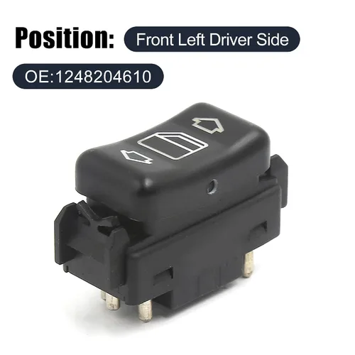 Vista 2 de uxcell Interruptor de ventana eléctrica del lado del conductor maestro 1248204610 reemplazo para Mercedes-Benz W124 W126 W201 coche