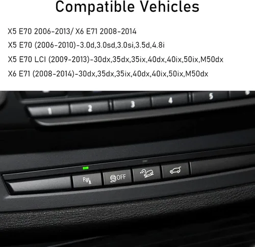 Vista 3 de Jaronx Compatible con la cubierta del botón del sensor de radar de estacionamiento BMW, reemplazo del botón del interruptor del sensor de radar