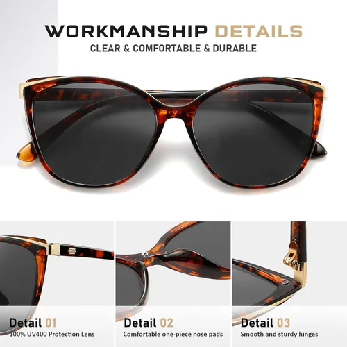 Vista 62 de Gafas de sol de moda ojo de gato para las mujeres moda Cateye UV400 protección gafas CL22017
