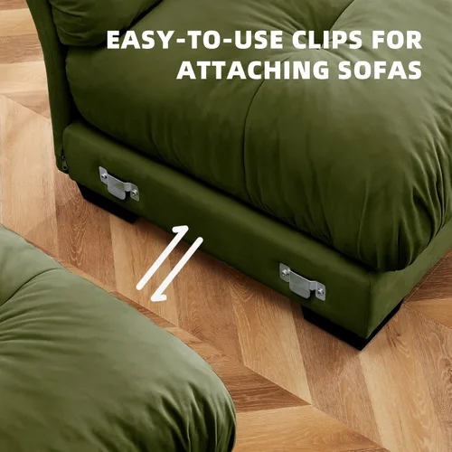 Vista 60 de Sofá Seccional Modular Extragrande de 93.7 pulgadas, Sofá de Dos Plazas Cloud Couch con Almohadas y Cojín Extra Grueso para Sala de Estar, Cine