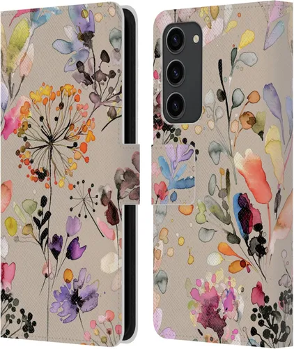 Vista 112 de Head Case Designs Officially Licensed Ninola Beige Wild Grasses Leather Wallet Case Compatible with Samsung Galaxy A07 4G