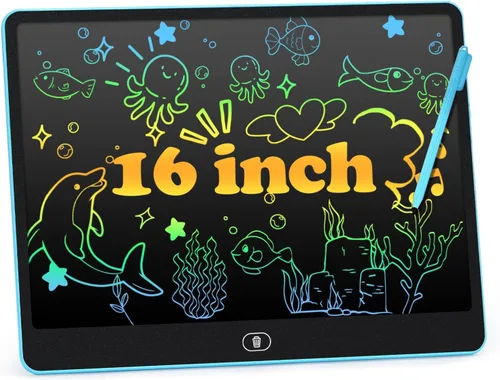 Vista 13 de Tableta de escritura LCD, paquete de 2 juguetes para niños pequeños, almohadilla de dibujo de 10 pulgadas, artículos esenciales de viaje para niños