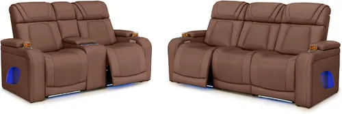 Vista 9 de Seatcraft Endeavour - Sofá de cine en casa, color negro, con mesa plegable
