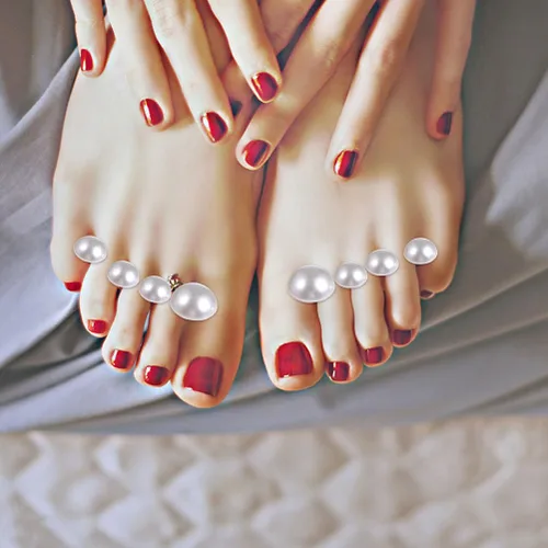 Vista 3 de 8 piezas de separadores de dedos de uñas, herramientas de pintura de uñas, herramientas de diamantes de imitación para uñas, separadores de dedos