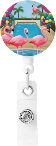 Vista 9 de Carrete de insignia con clip para cinturón, llavero retráctil para enfermera, bulldogs ingleses, clip de identificación para mujeres y hombres