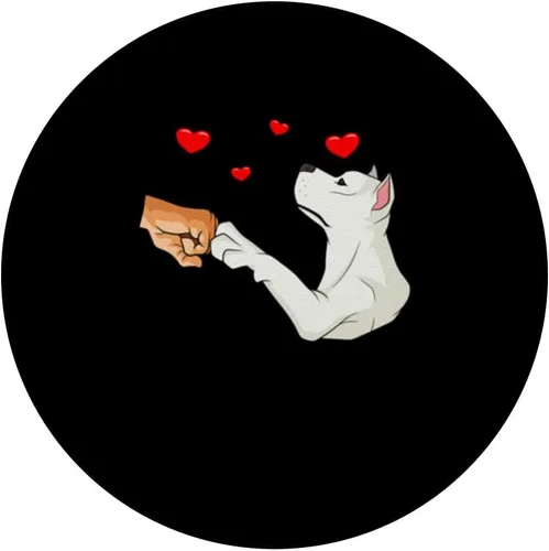 Vista 3 de Human fist dog paw Dogo Argentino PopSockets Swappable PopGrip